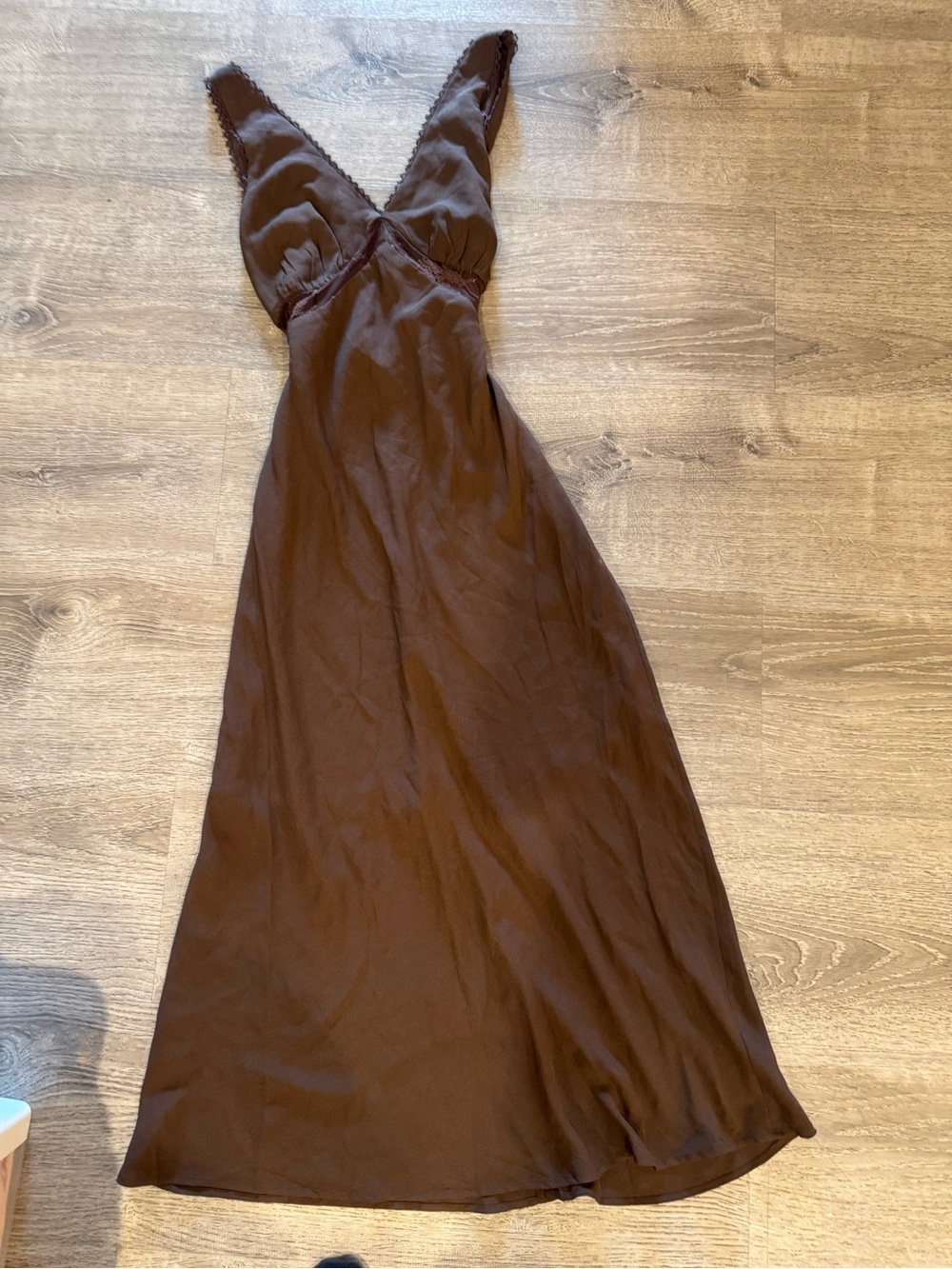 wild fable Chocolate Brown Maxi Slip Dress
